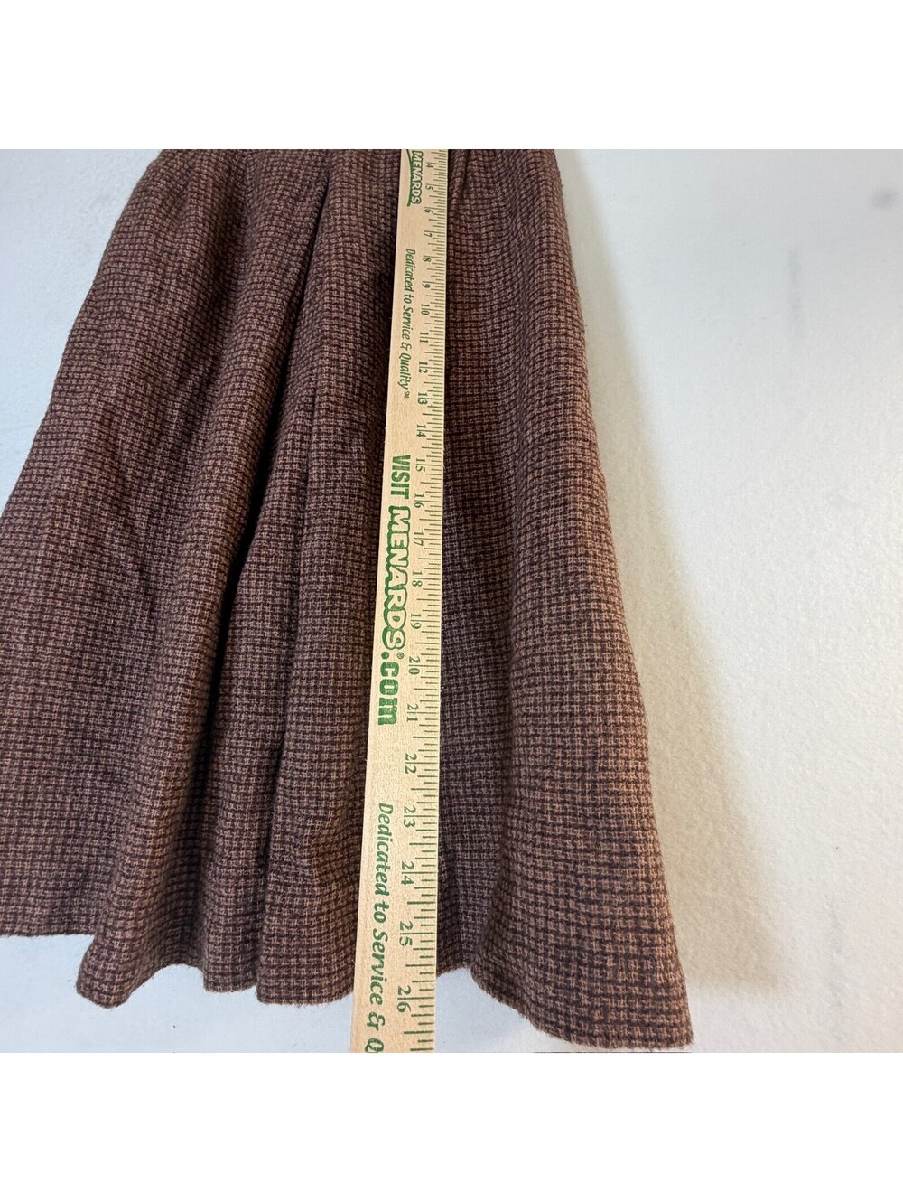 Vintage ville d'azur Brown Houndstooth Pleated Skirt Size 9 B-12 - Picture 3 of 7